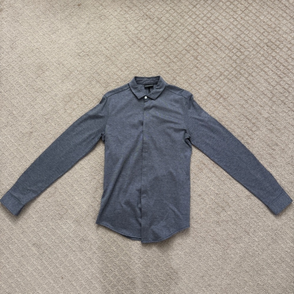Emporio Armani Men's Navy Blue Button Down Shirt. Brand new. Never used